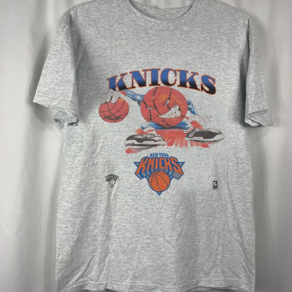 Vintage New York Knicks Shirt ash grey 1998 tee NBA